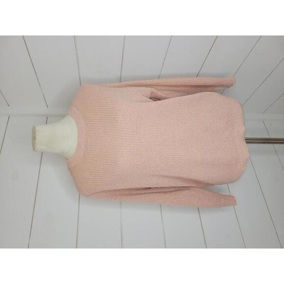 Emma's Expressions Maternity small pink crew neck sweater with bows in back - Picture 1 of 5